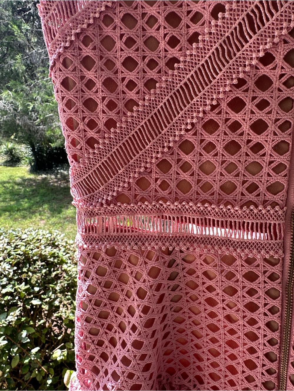 Self-Portrait Crosshatch Frill Ruffle Mini Dress - Picture 7 of 8